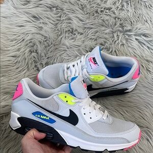 Nike Air Max 90 gray neon pink